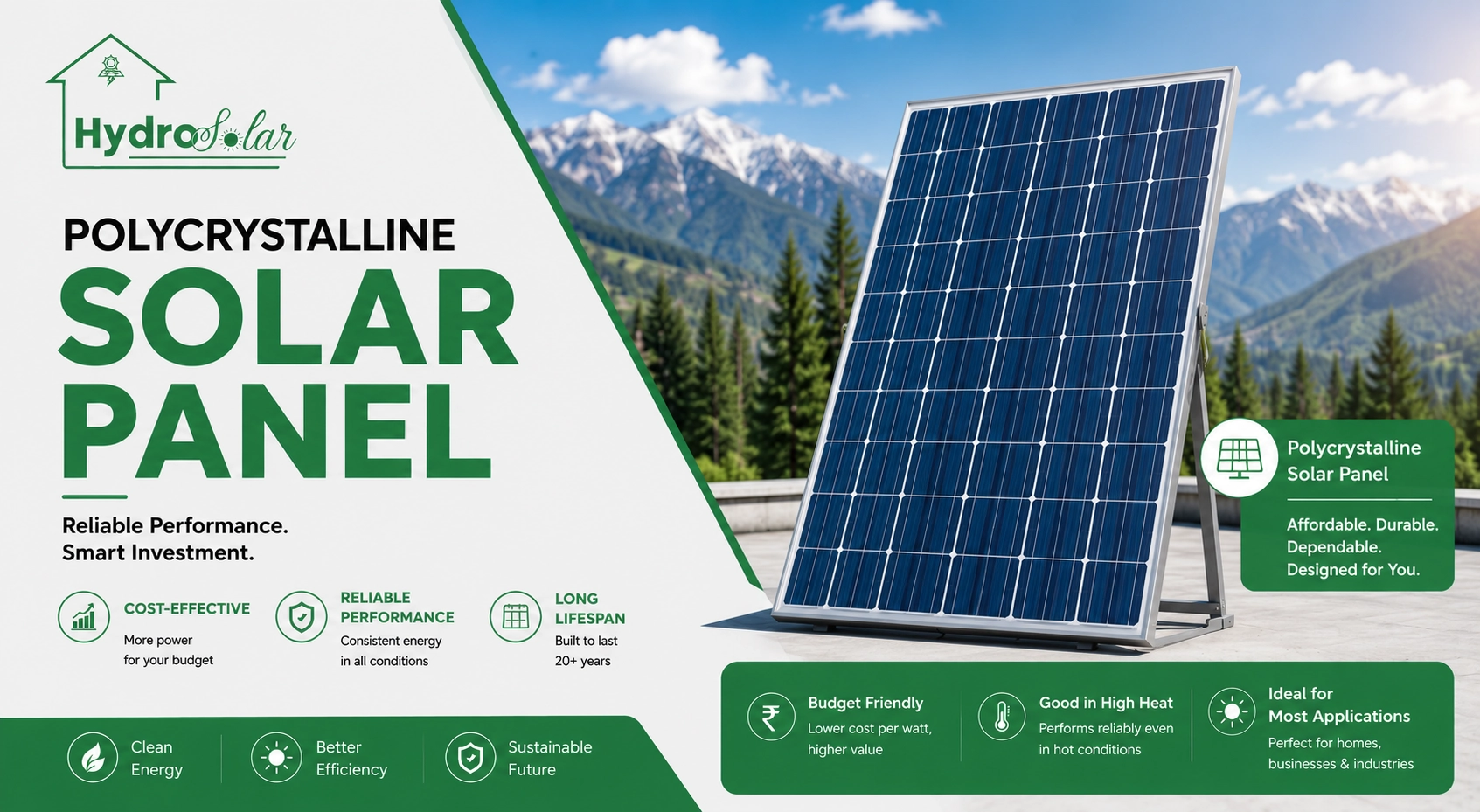 Polycrystalline solar panels